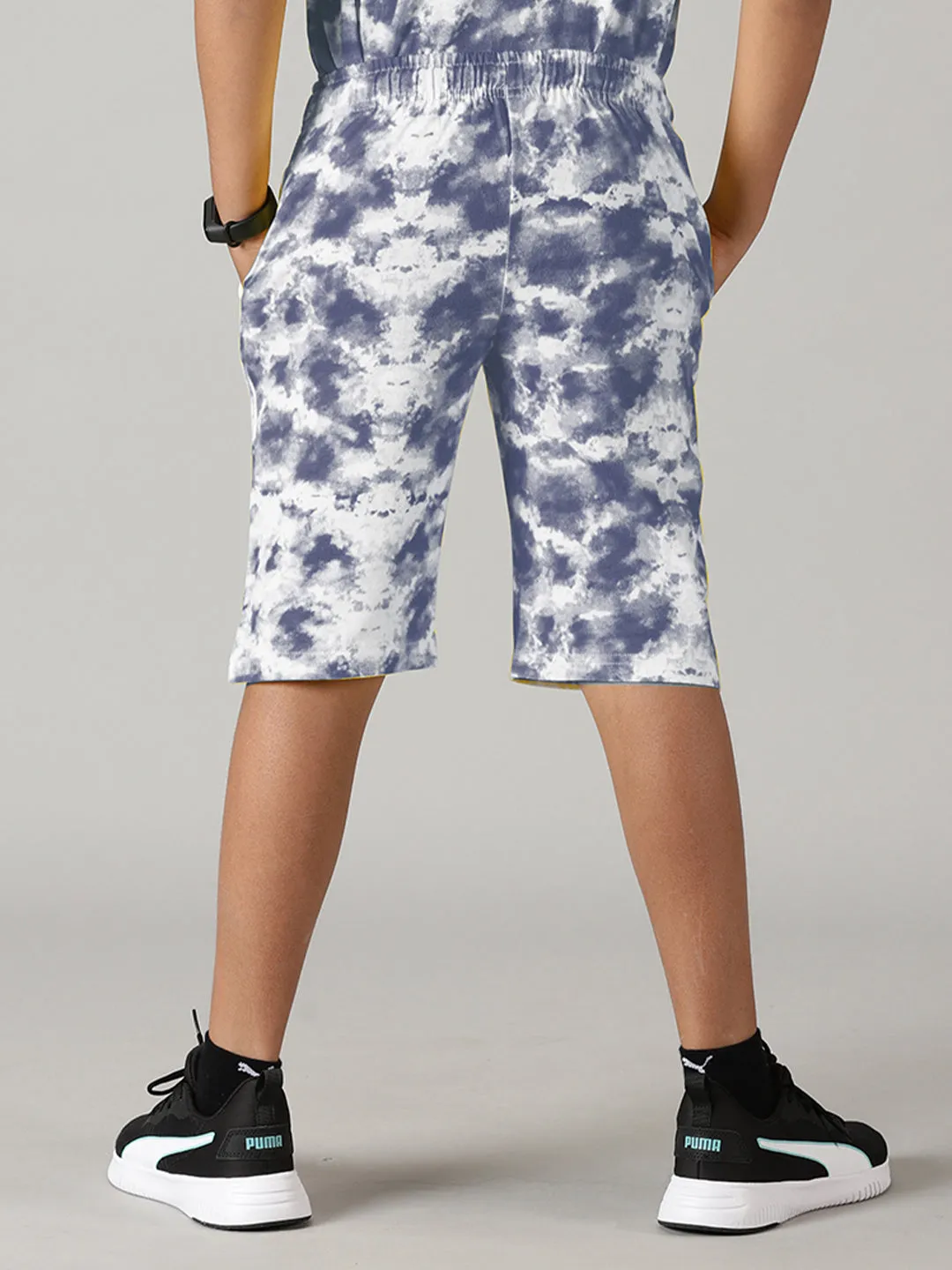 Boys Tie & Dye Printed Shorts