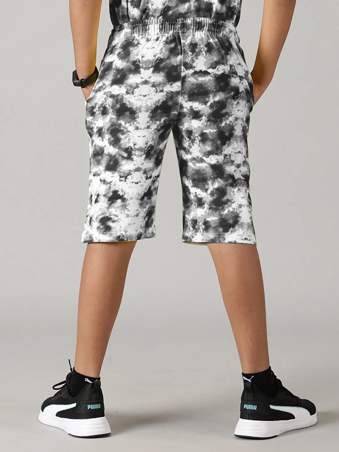 Boys Tie & Dye Printed Shorts