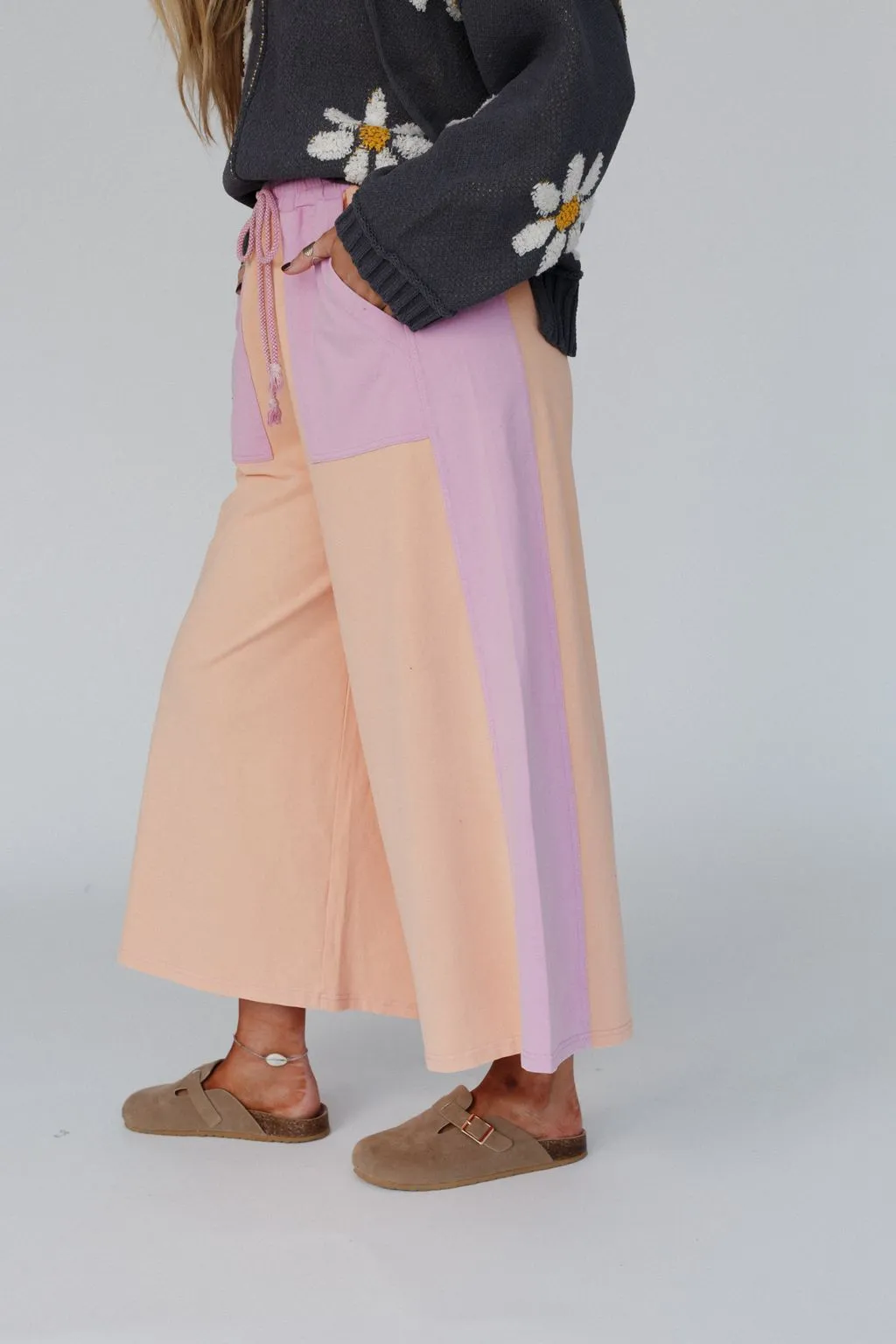 Breeze Lounge Wide Leg Pants - Orange Purple