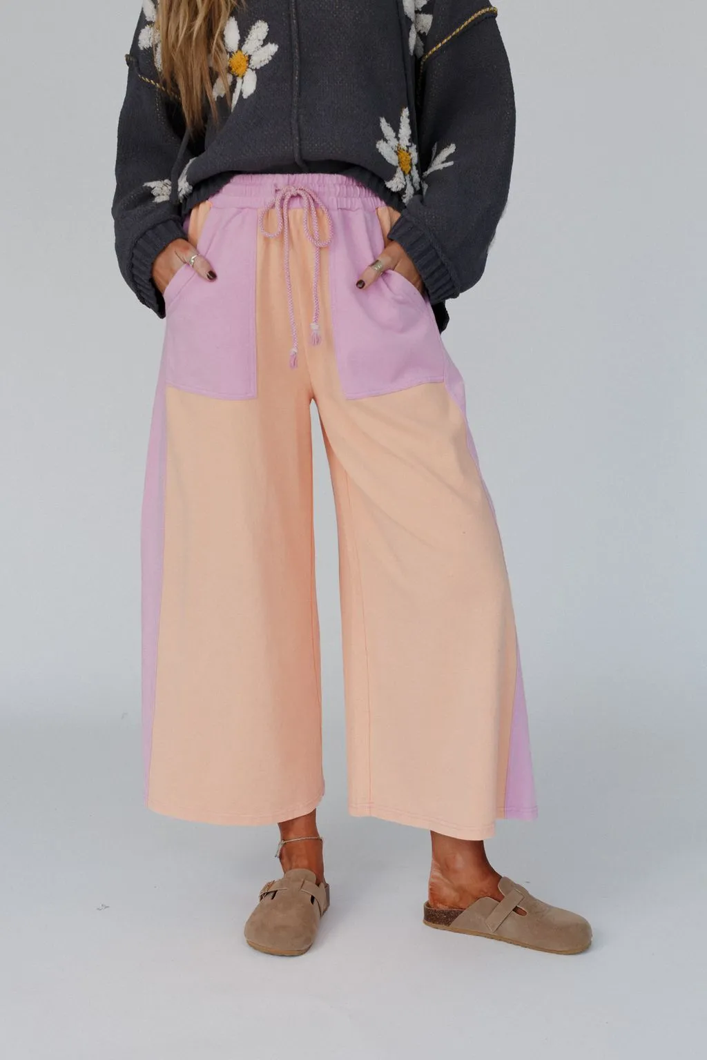 Breeze Lounge Wide Leg Pants - Orange Purple