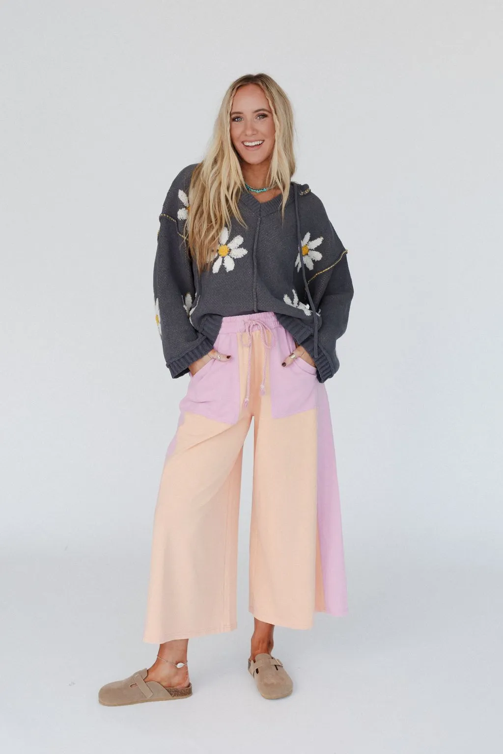 Breeze Lounge Wide Leg Pants - Orange Purple