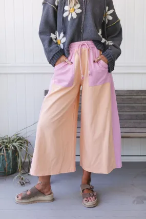 Breeze Lounge Wide Leg Pants - Orange Purple