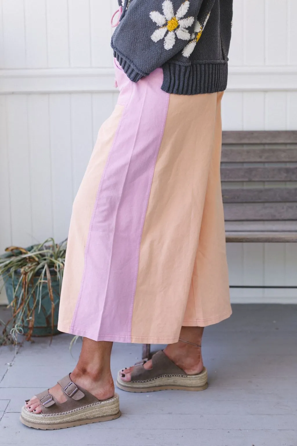 Breeze Lounge Wide Leg Pants - Orange Purple