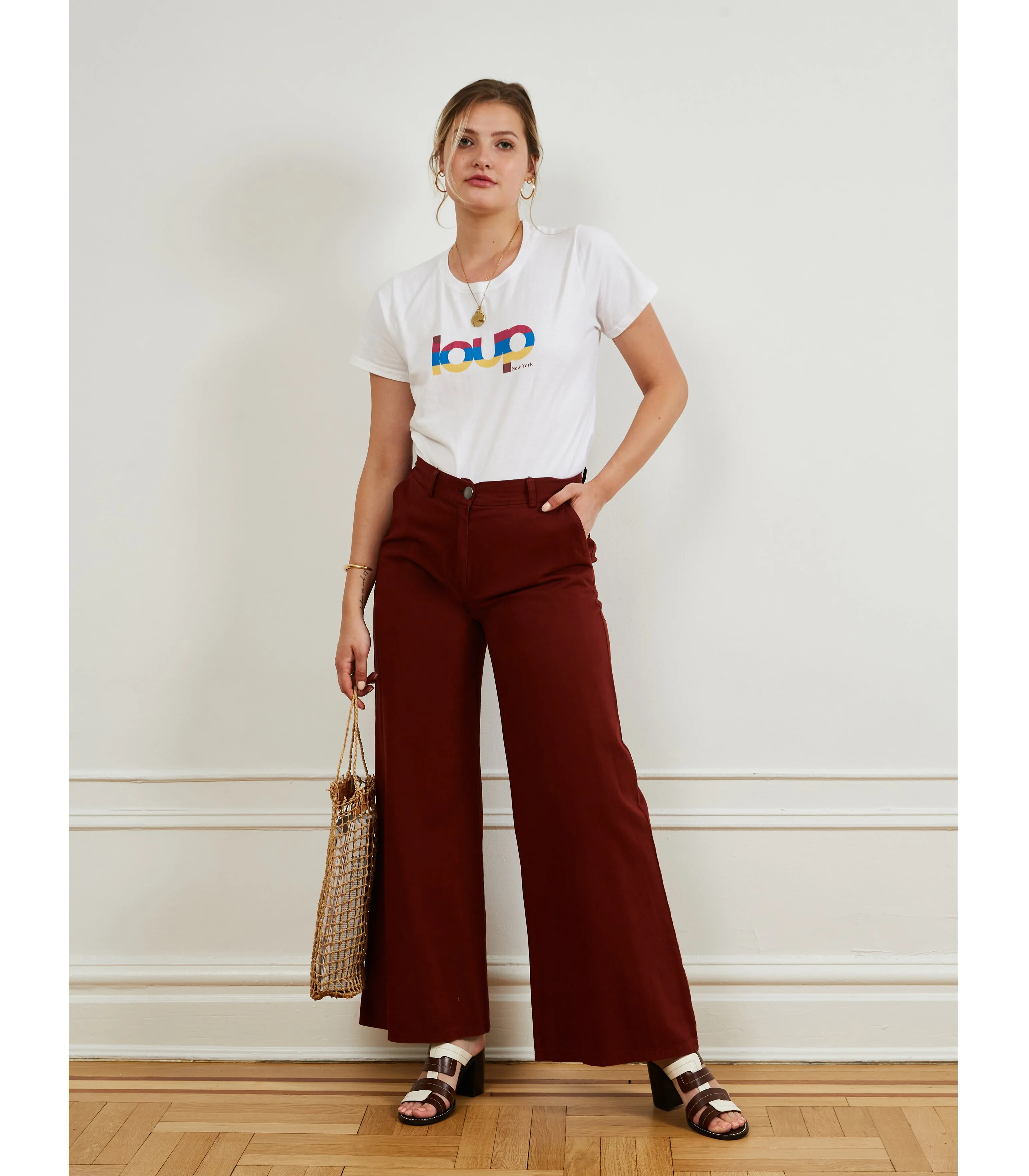 Brigitte Wide-Leg Trouser - Cocoa