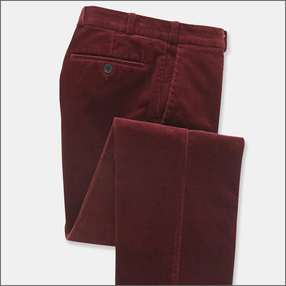 Brook Taverner Ellroy Cherry Cord Trouser-