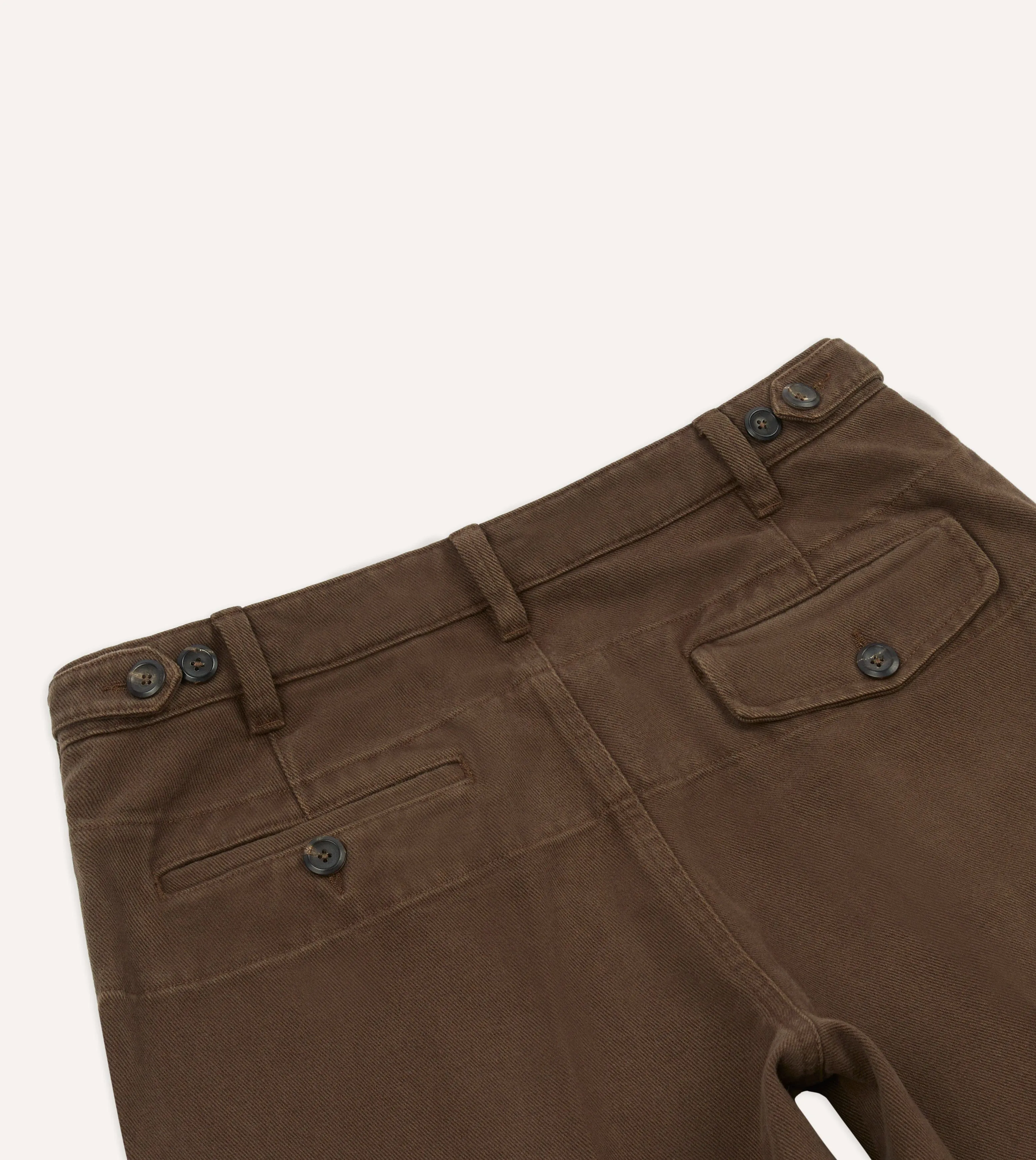 Brown Heavy Cotton Twill Games Trousers