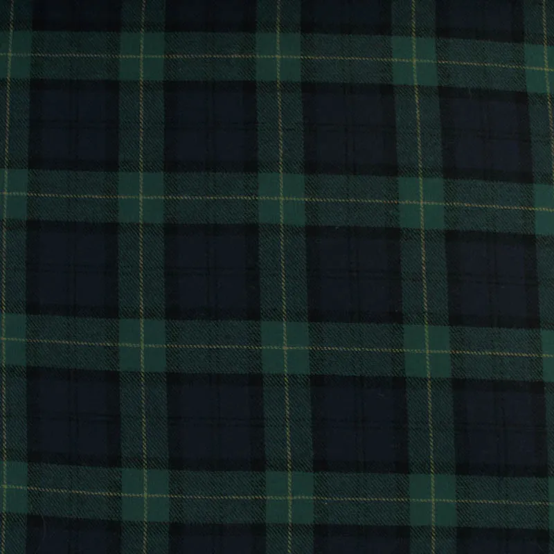 Brushed Cotton Check - Blue and Green