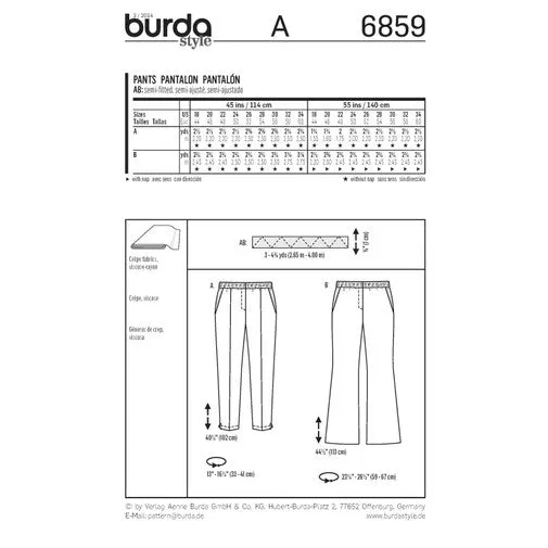 Burda Trousers 6859