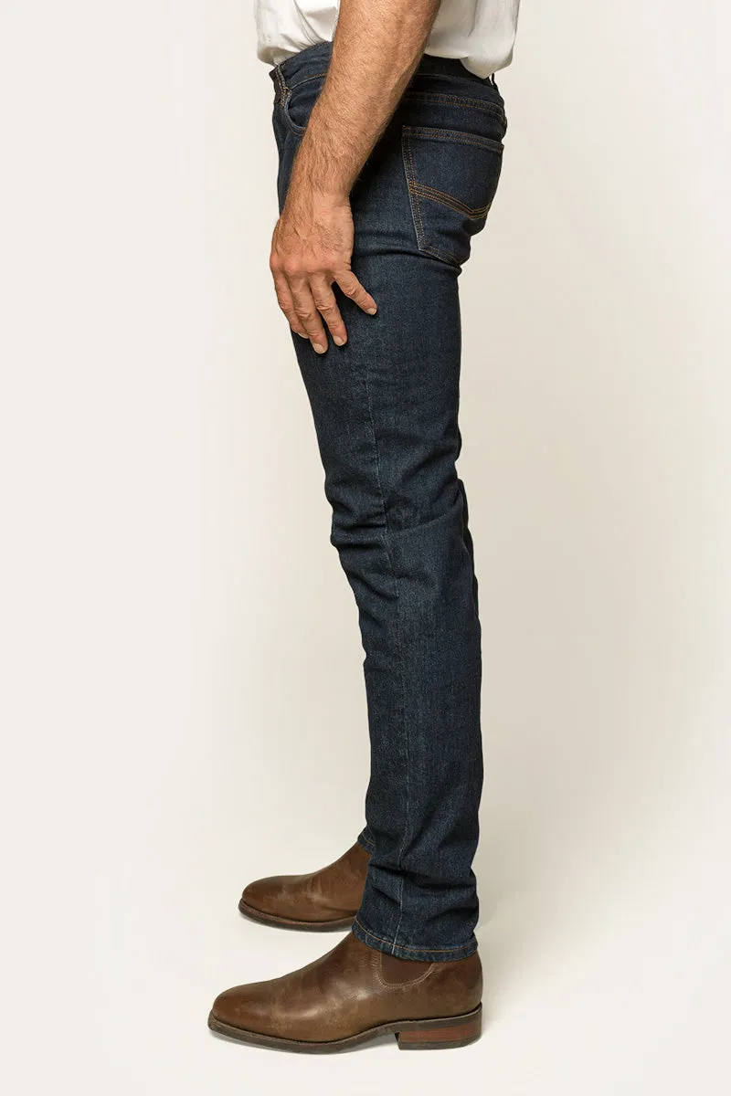 Burke Mens Tapered Slim Leg Jean - Dark Blue