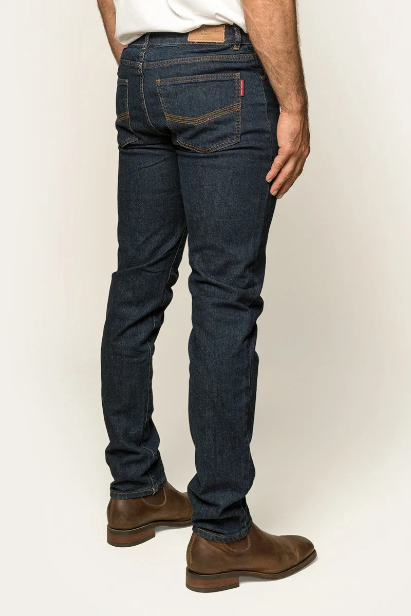 Burke Mens Tapered Slim Leg Jean - Dark Blue