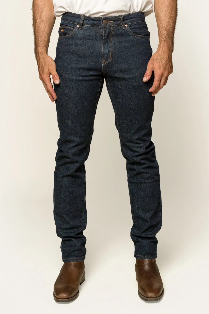 Burke Mens Tapered Slim Leg Jean - Dark Blue