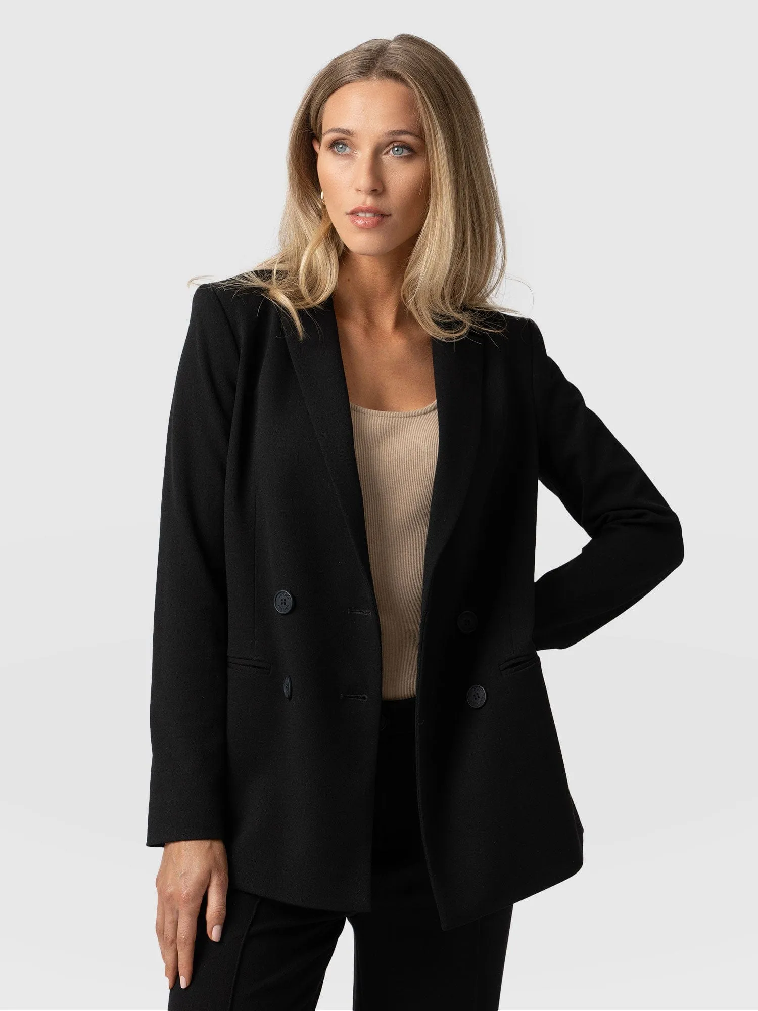 Cambridge Blazer Crepe - Black