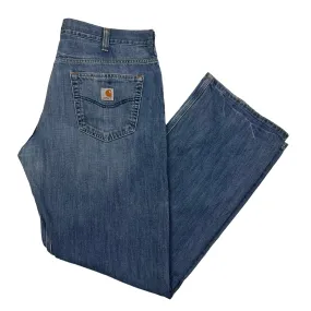 Carhartt Blue Denim Straight Leg Trousers