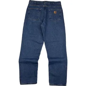 Carhartt Flannel Lined Denim Jeans Blue