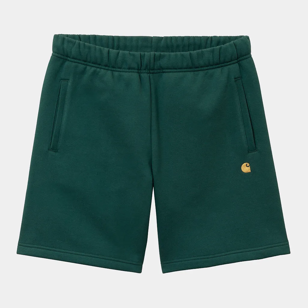 Carhartt WIP - Chase Sweat Shorts - Botanic / Gold