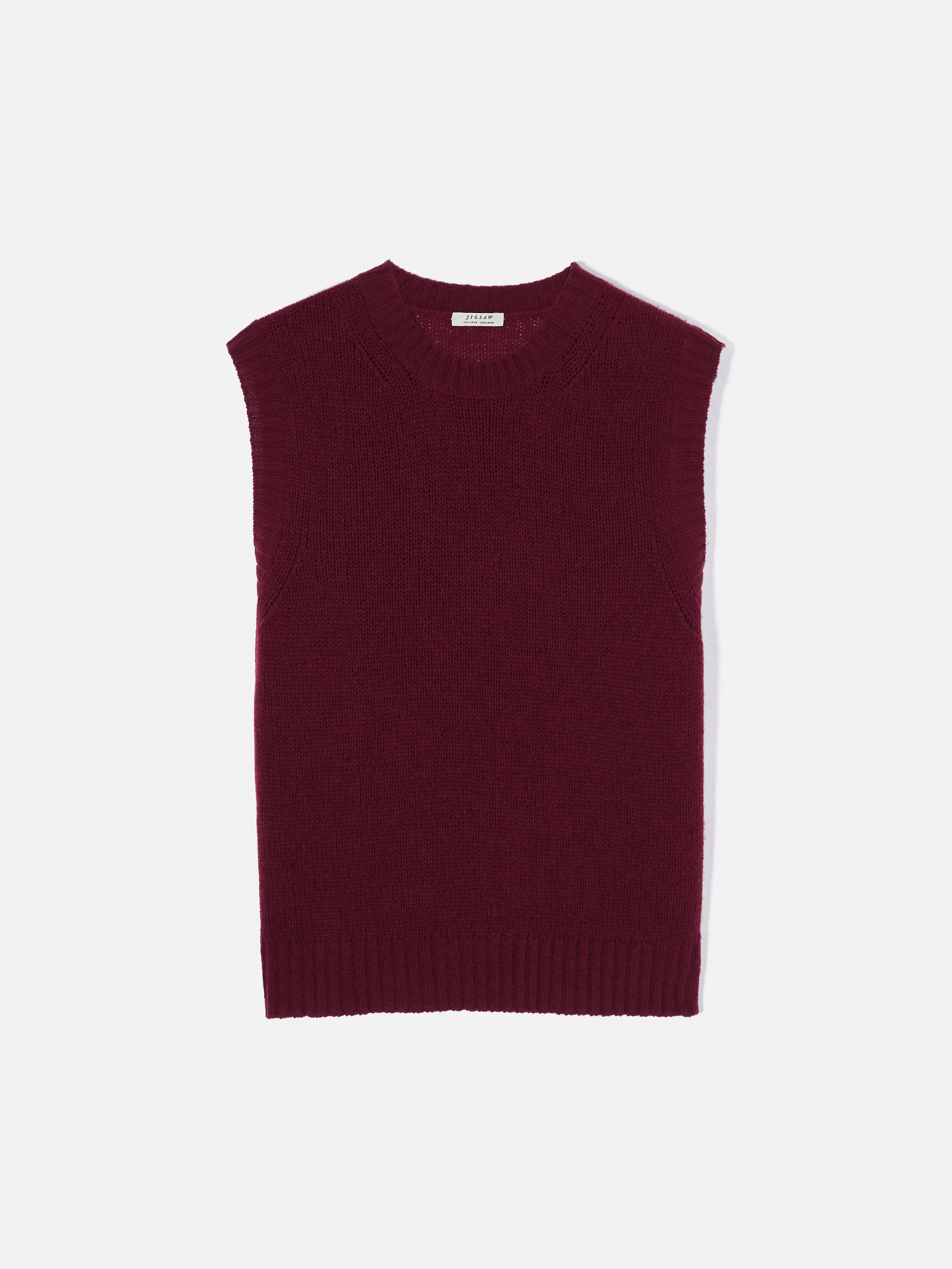 Cashmere Crew Neck Tank | Purple