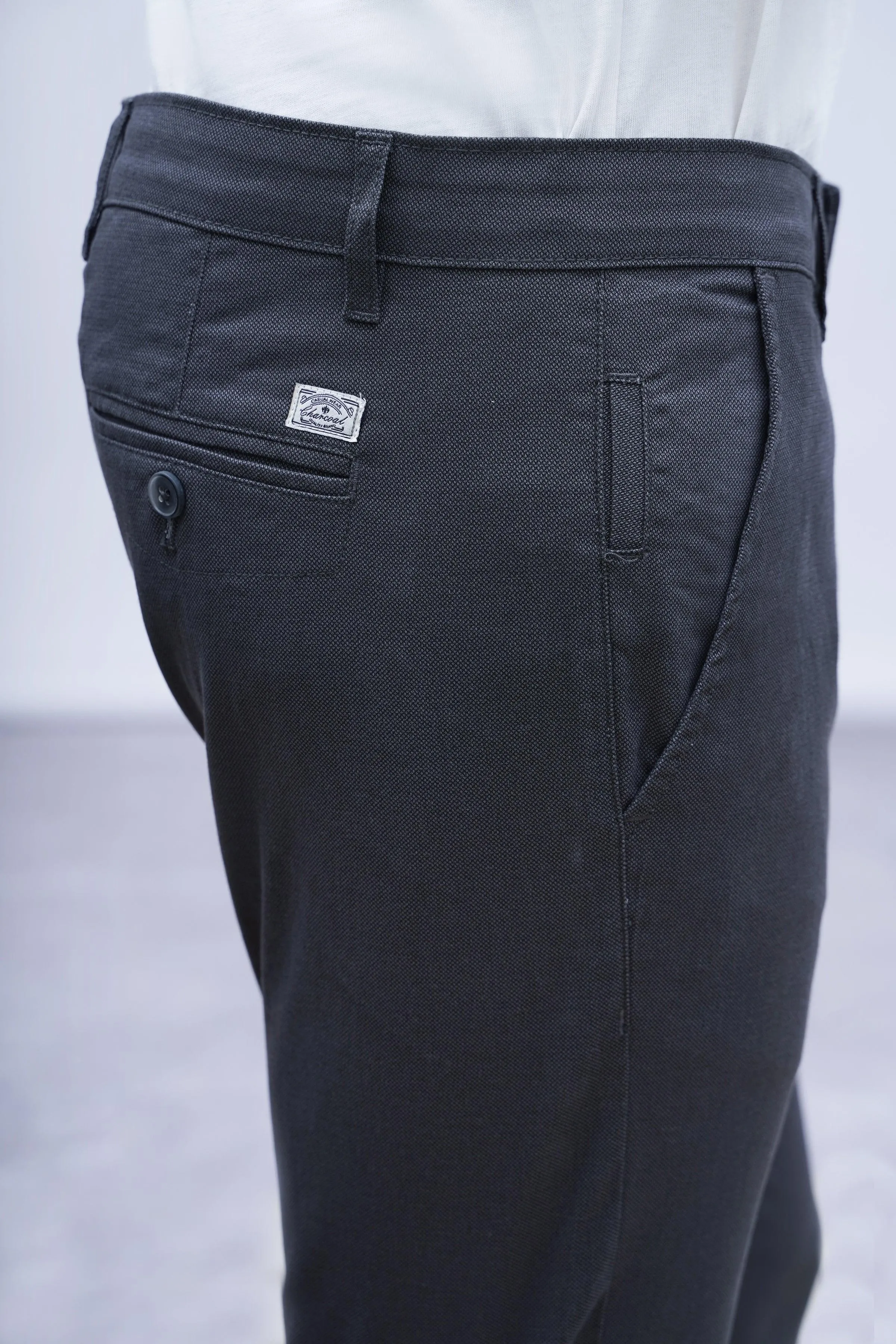 CASUAL PANT CROSS POCKET CHARCOAL GREY