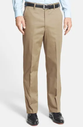 Charleston Khakis Fine Line Poplin<br>Flat Front, Regular Rise