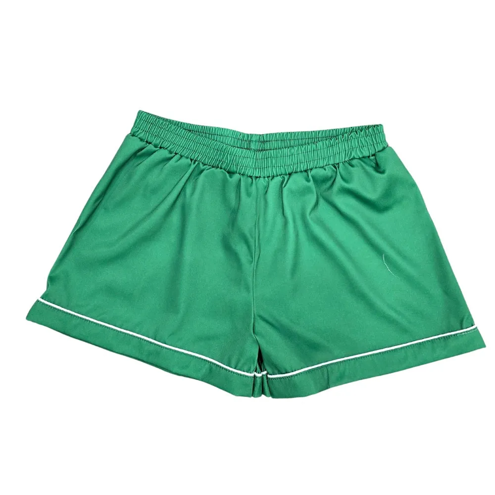 Charlie Satin Separates - Green Shorts