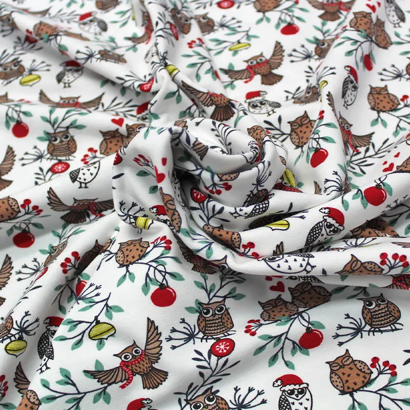 Christmas Cotton Elastane Jersey - Hoot