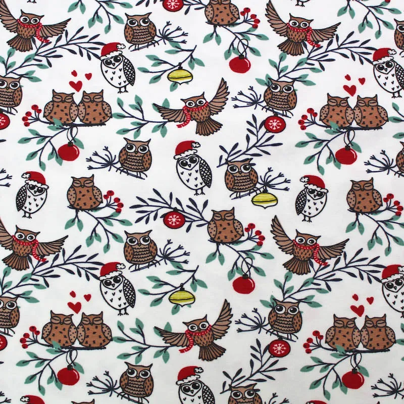 Christmas Cotton Elastane Jersey - Hoot