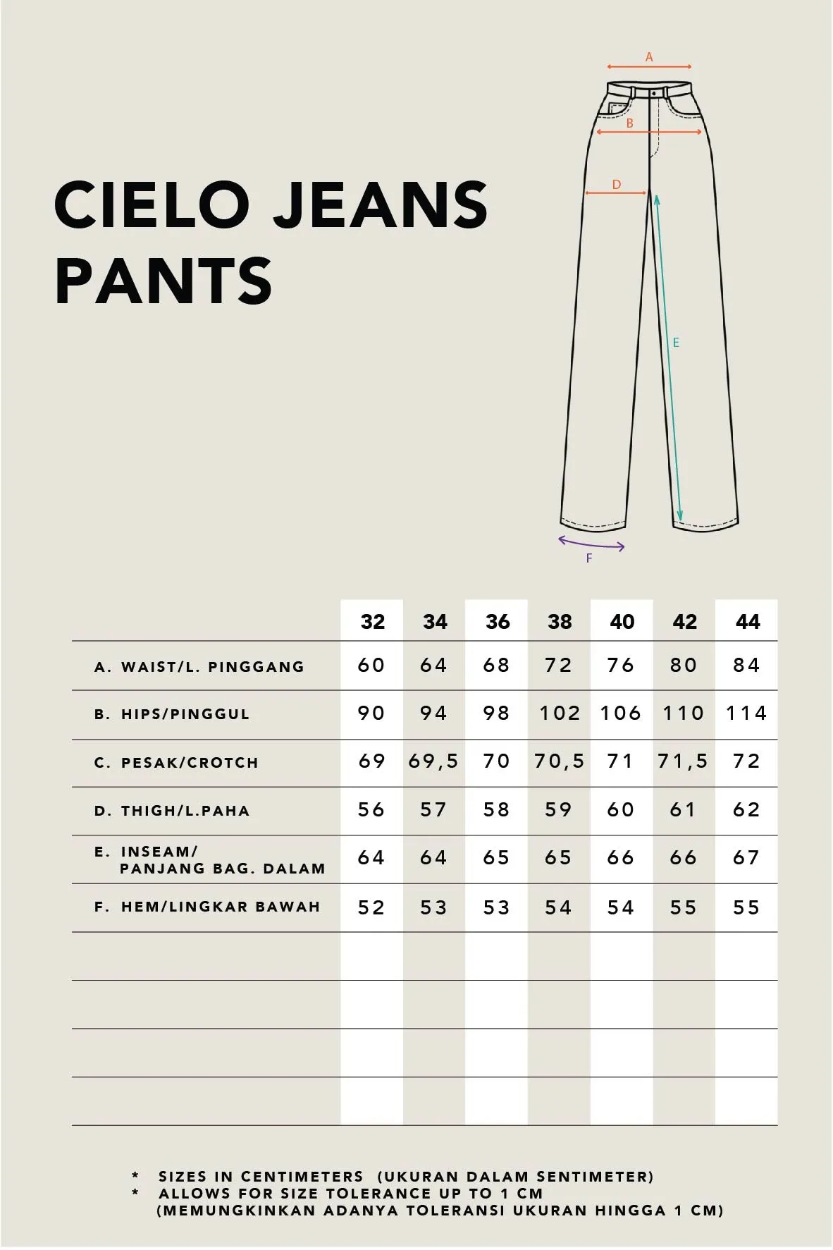 CIELO JEANS PANTS PLAIN LIGHT BLUE