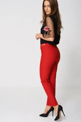 Cigarette Trousers In Red