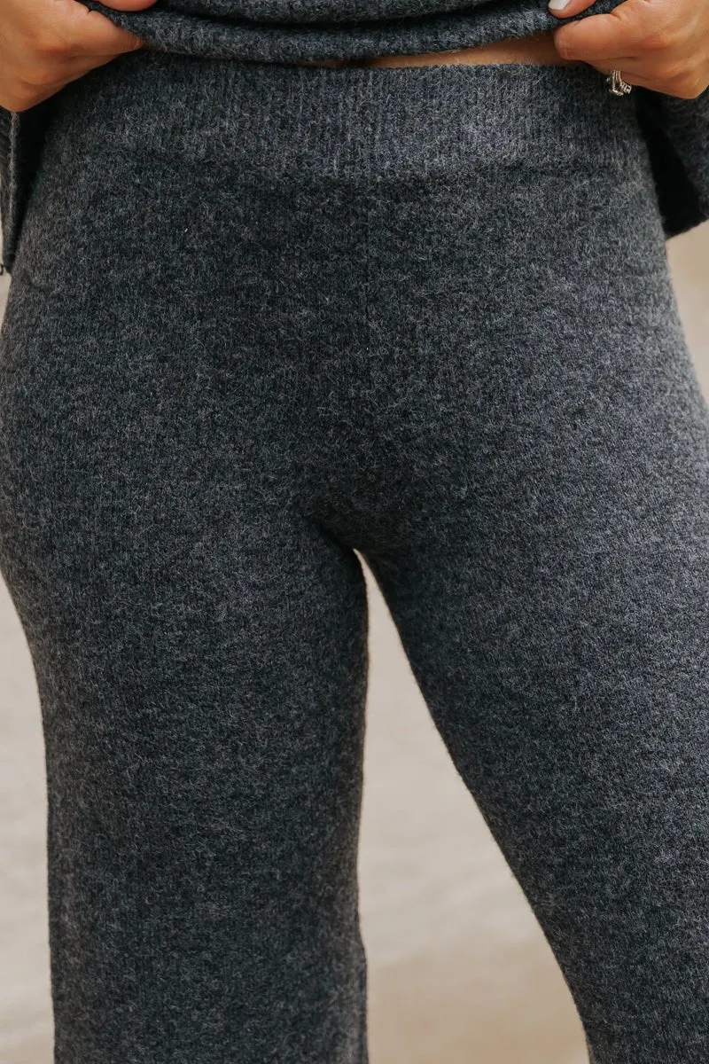 Comfy Lounge Sweater Pants - Charcoal