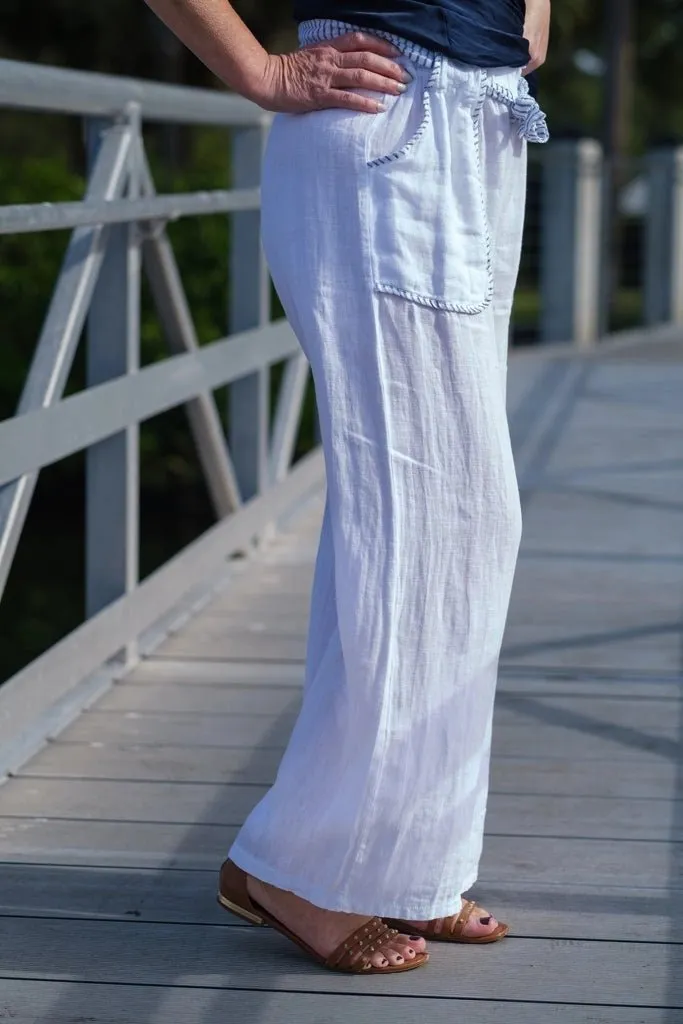 Cordelia White Sailor Pant