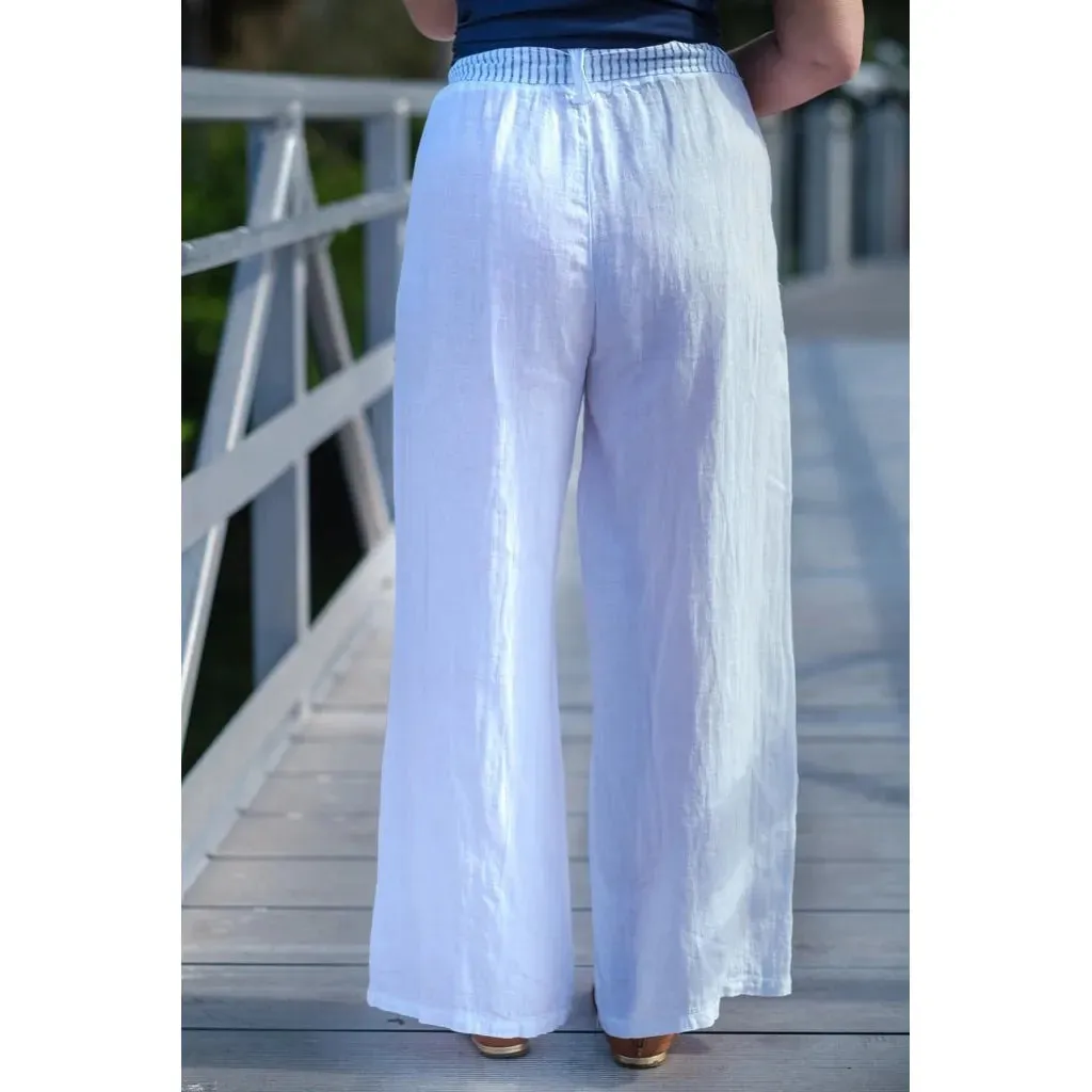 Cordelia White Sailor Pant