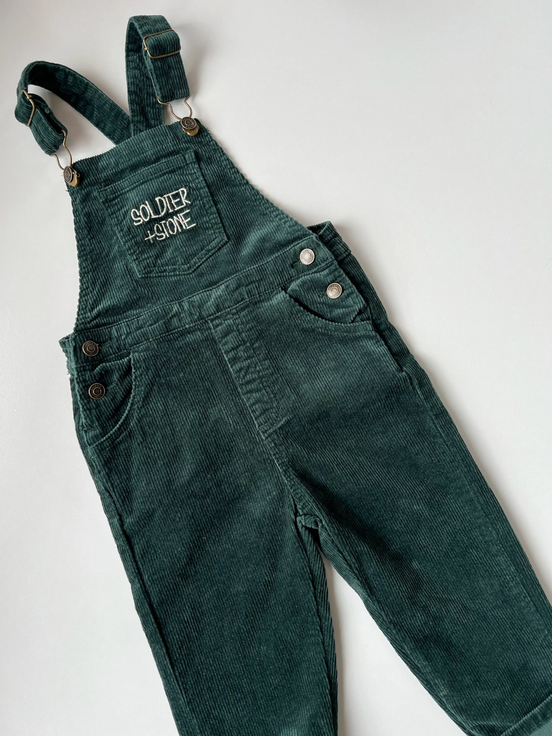 Corduroy Overalls: Forest