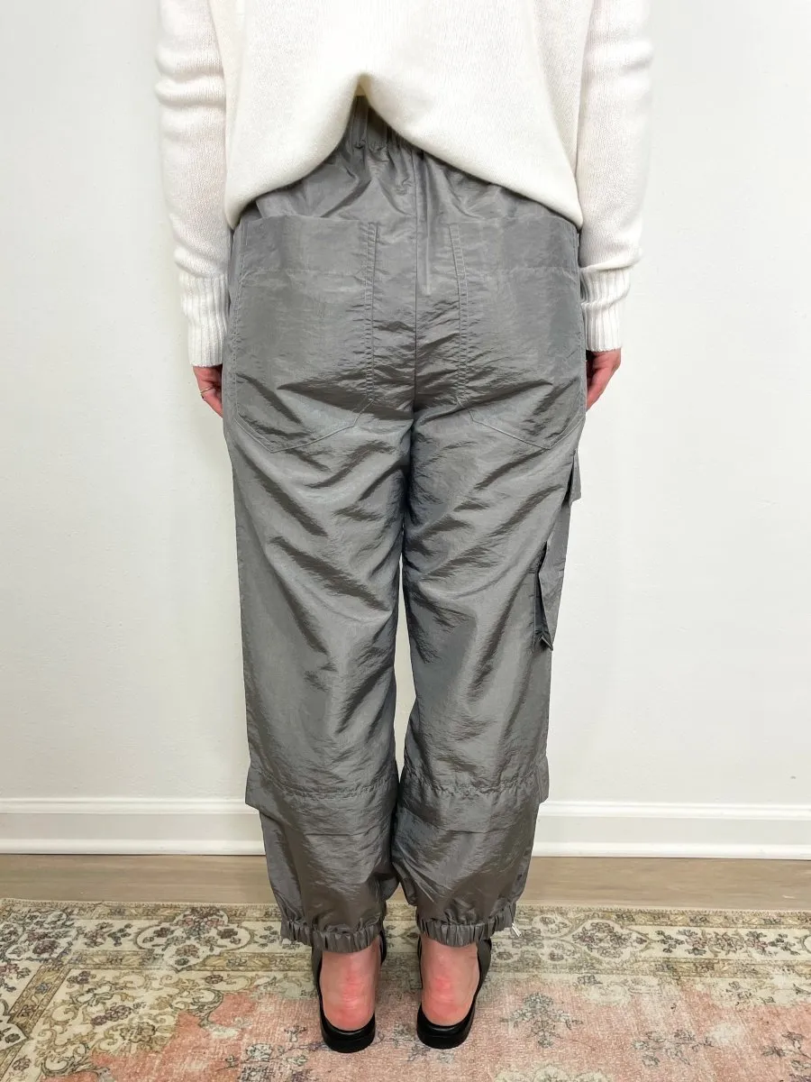 Crispy Nylon Wilt Pull On Jogger in Grey(Long)