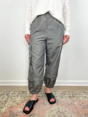 Crispy Nylon Wilt Pull On Jogger in Grey(Long)