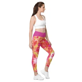 Crossover Leggings, Red Leaf