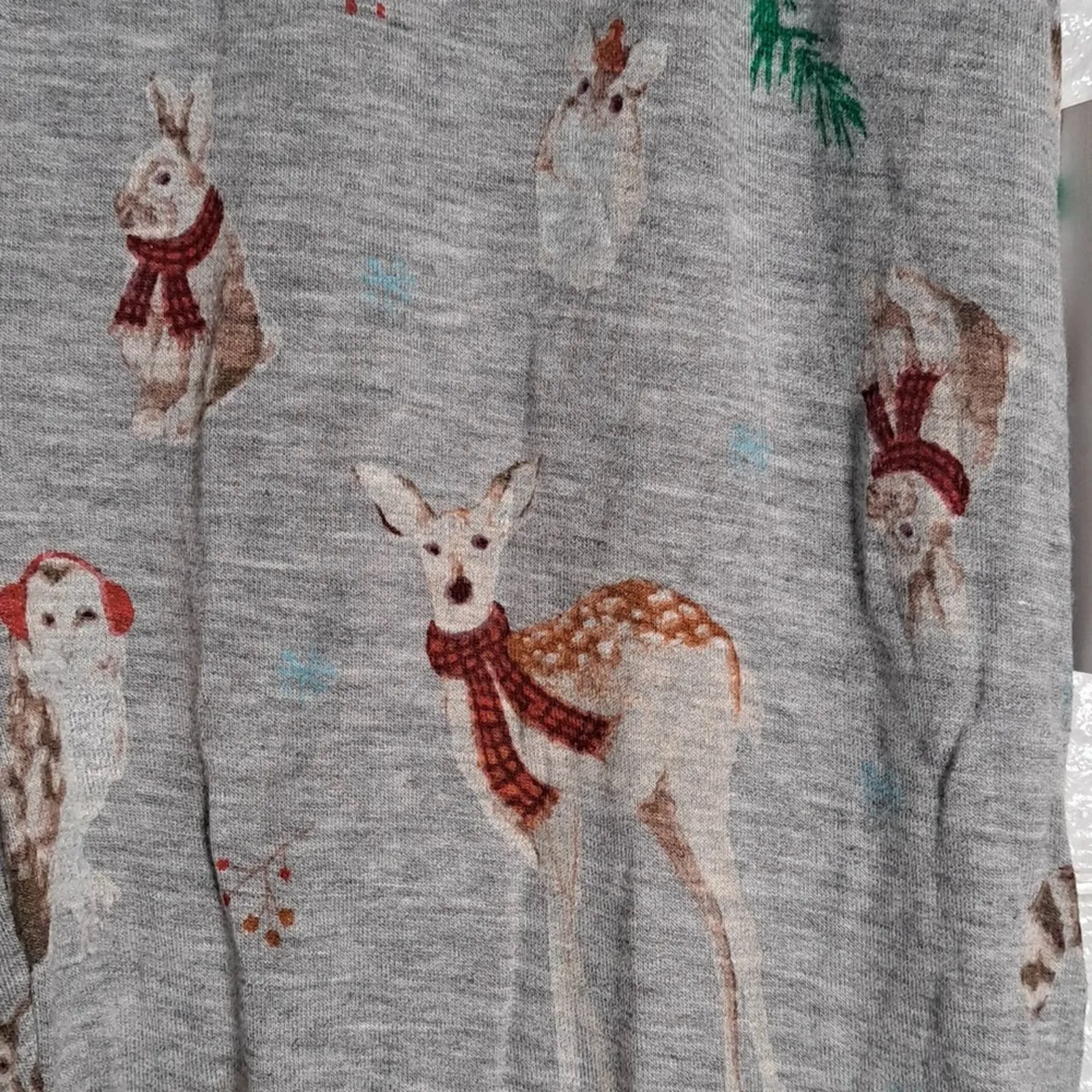 Cupcakes and Cashmere Winter Woodland Creatures Pajama Jogger Pants