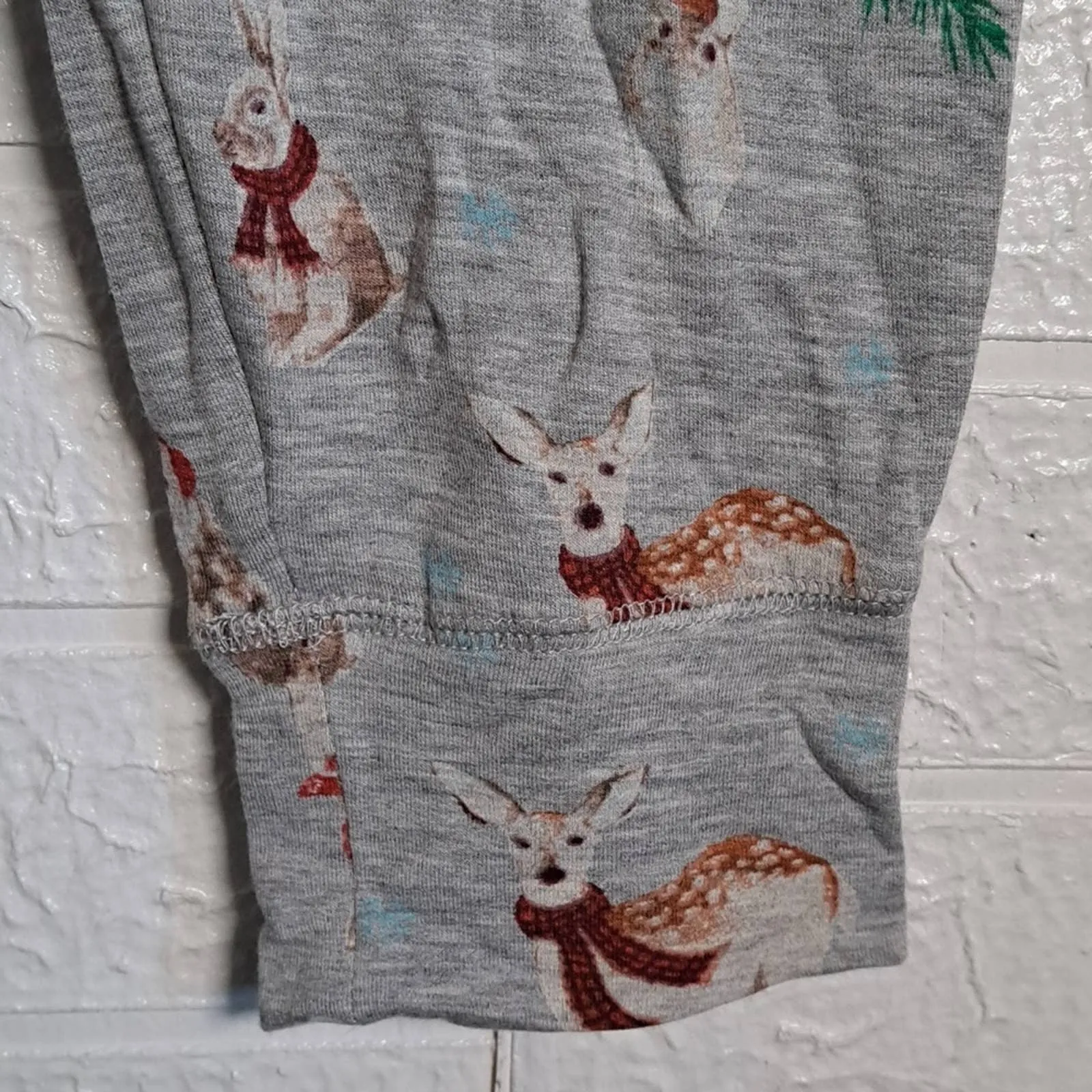 Cupcakes and Cashmere Winter Woodland Creatures Pajama Jogger Pants