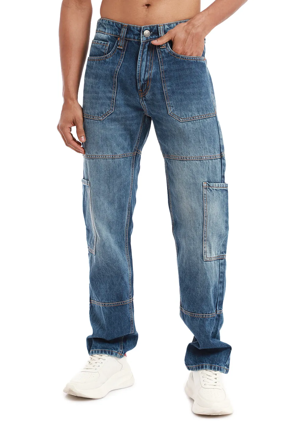 Dapper Pebble Blue Baggy fit Jeans