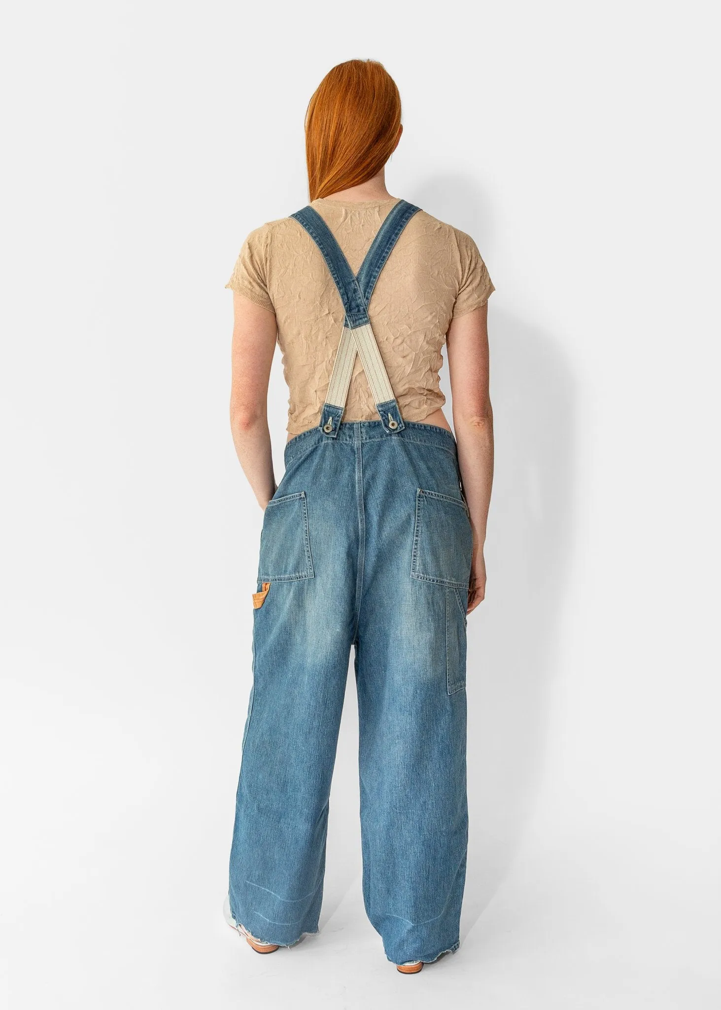 Denim Overall in Medium Splatter