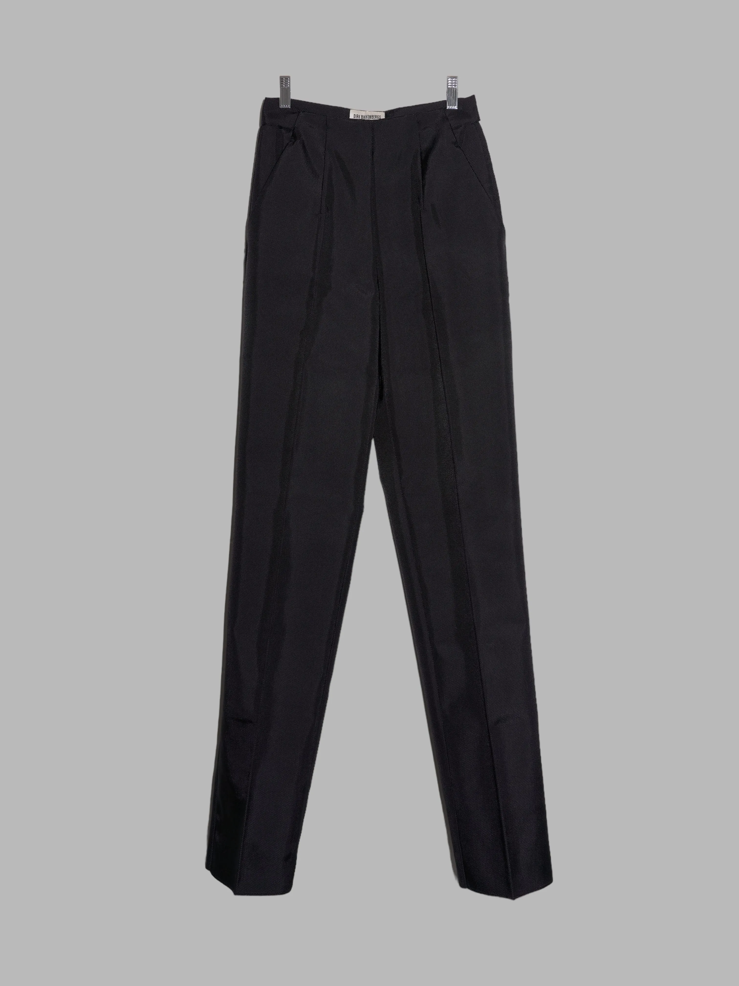 Dirk Bikkembergs Hommes Pour La Femme 90s black ballistic nylon pleated trousers