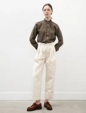 Double Pleated Trousers Ivory