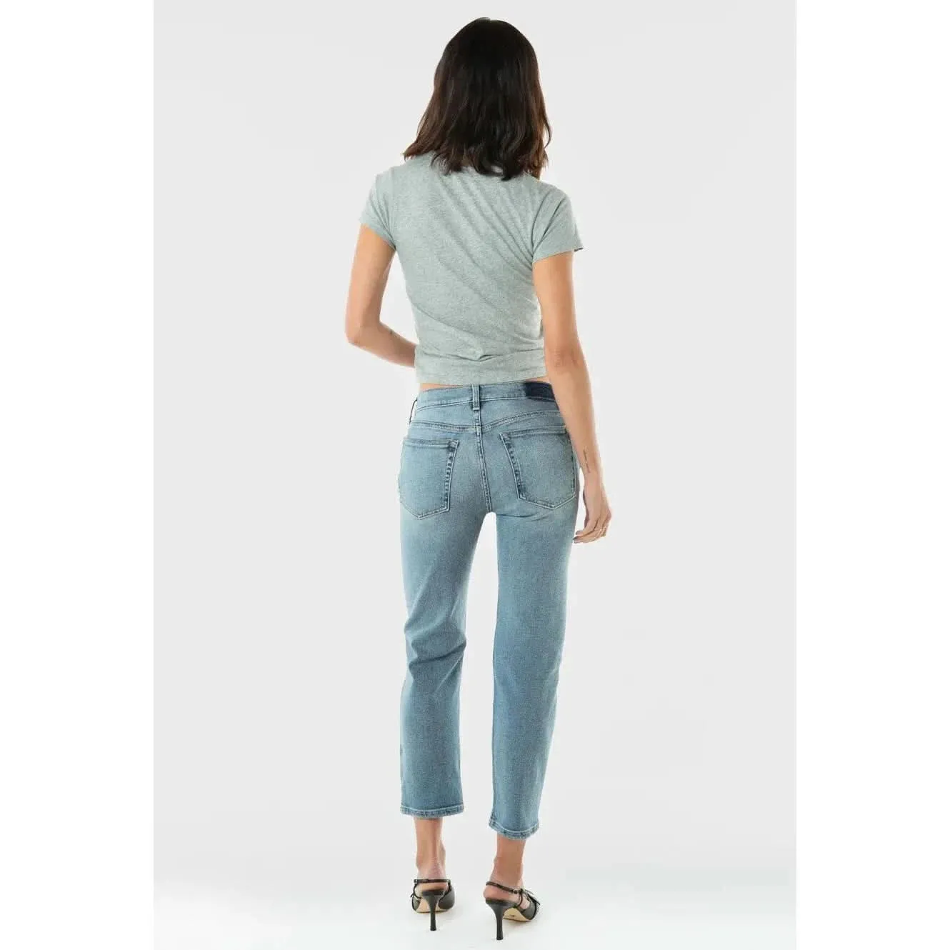 Etica Rae Mid Rise Straight Jeans