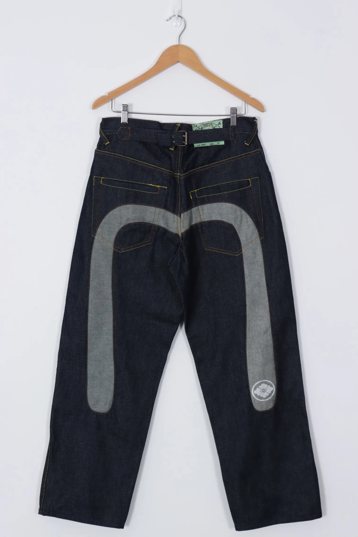 EVISU Back Detail & Back Buckle Dark Wash Jeans (30)