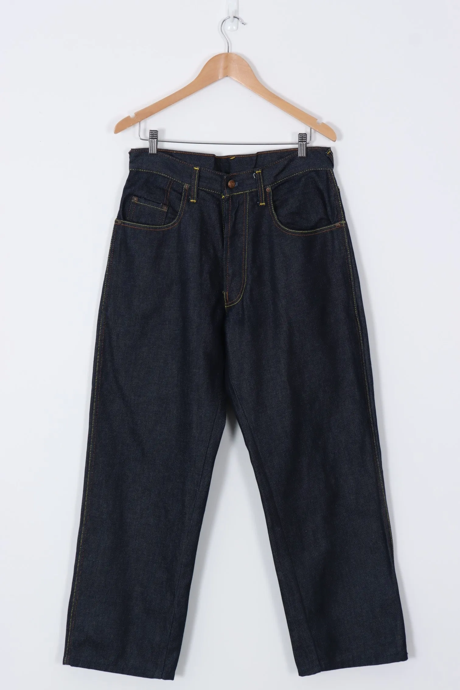 EVISU Back Detail & Back Buckle Dark Wash Jeans (30)