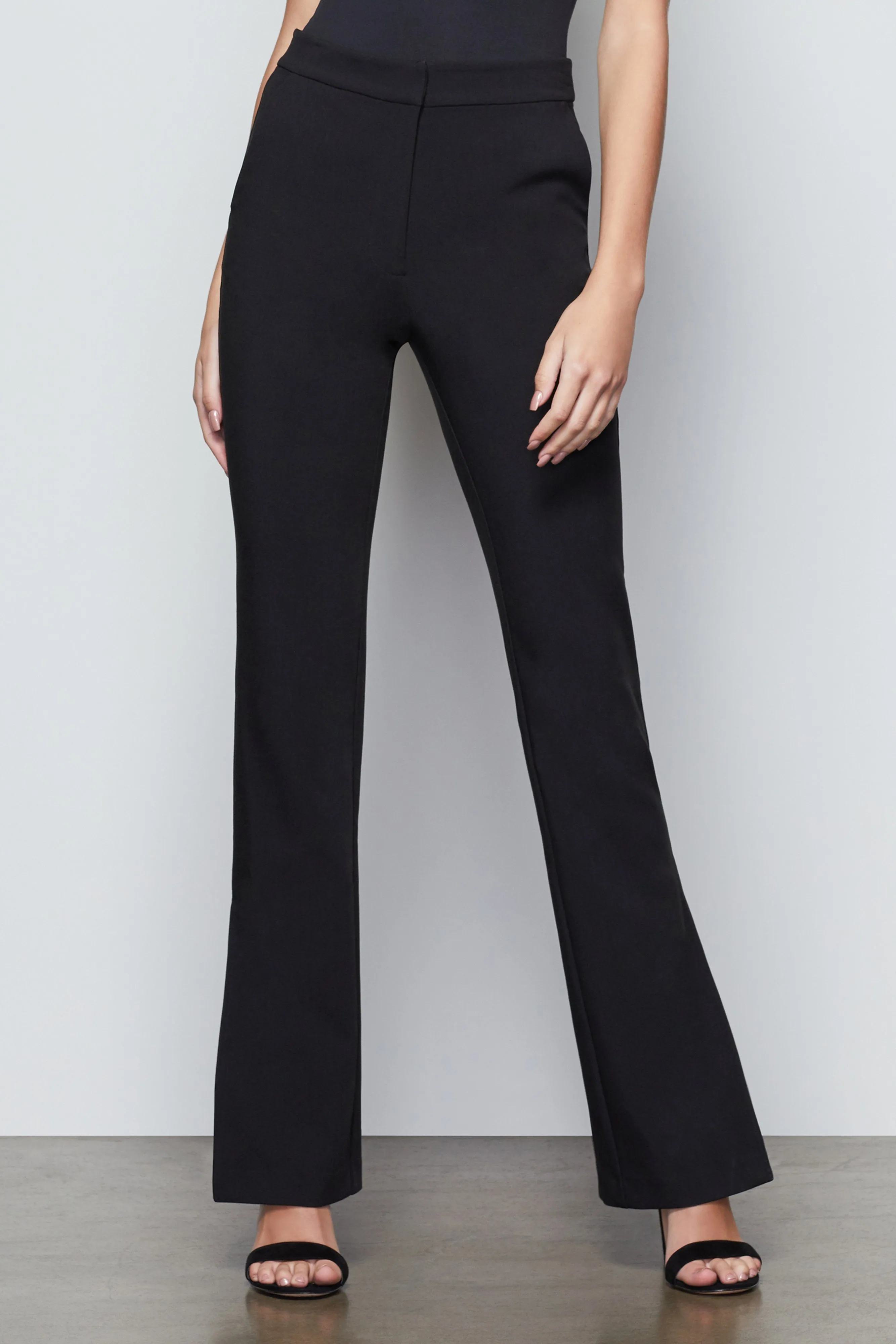 EXEC FLARED PANT | BLACK001