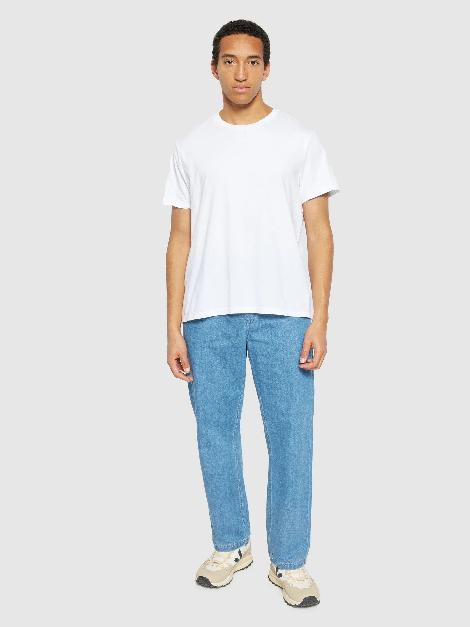 FIG loose denim pants - GOTS/Vegan - Light Blue denim