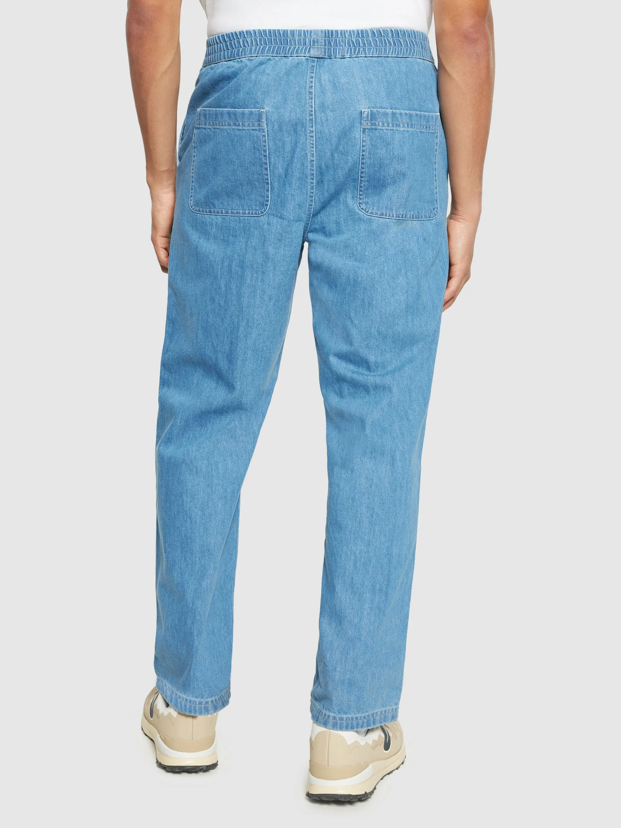 FIG loose denim pants - GOTS/Vegan - Light Blue denim