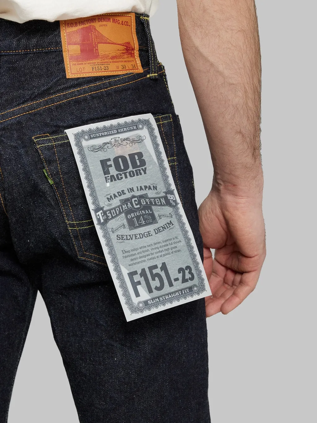 FOB Factory F151-23 14.75oz Slim Straight Jeans