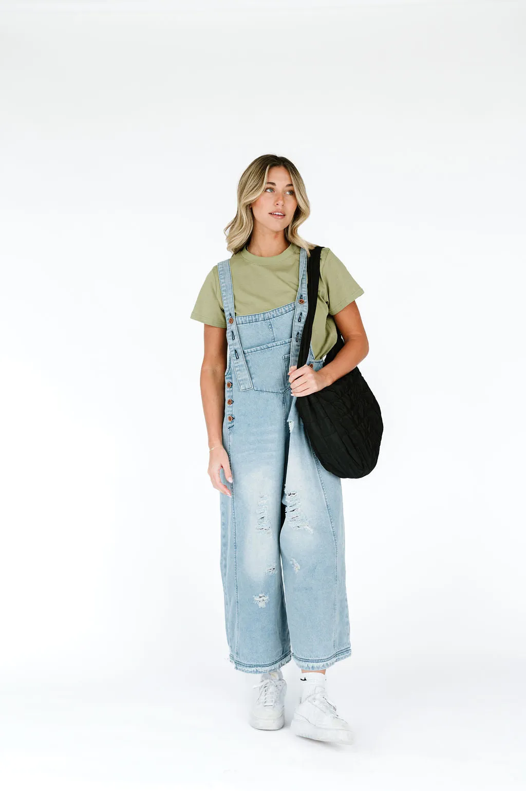 Frankie Denim Overalls - Light Wash