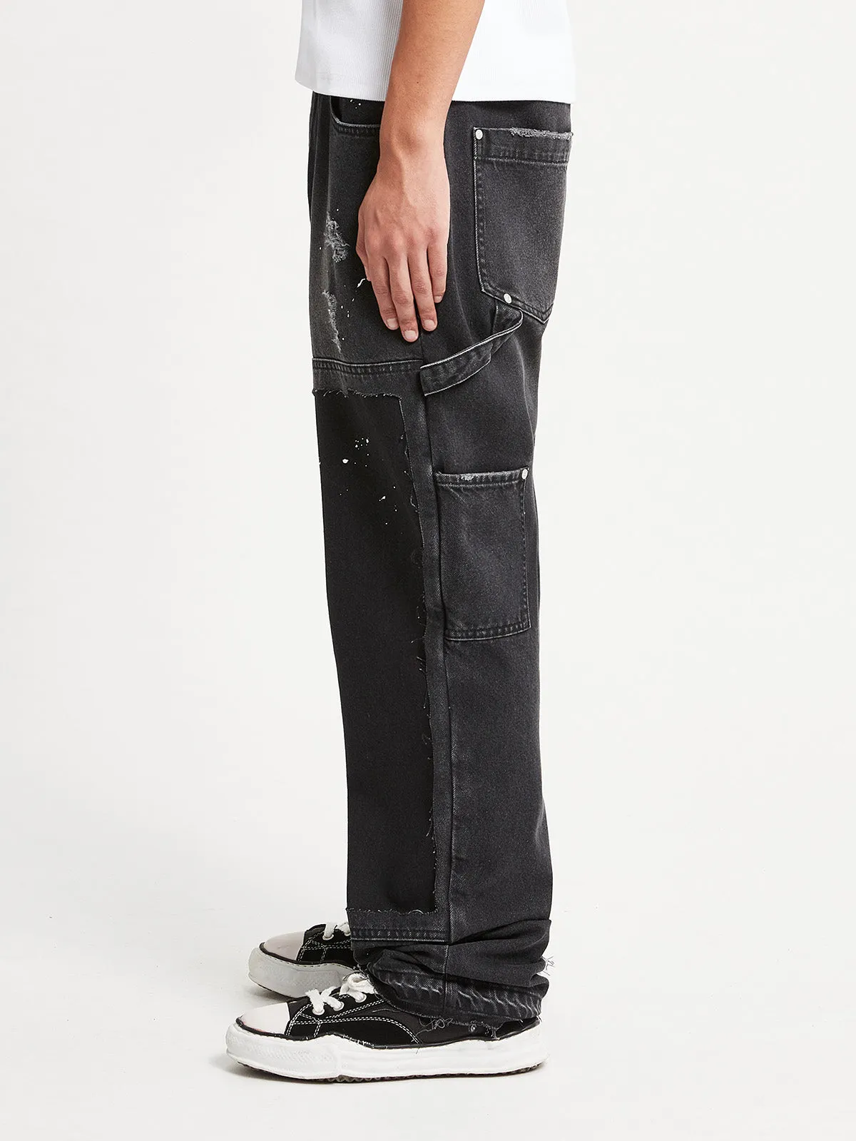 FRAYED VINTAGE CARPENTER - BLACK