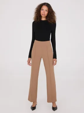 Front Pintuck Straight Leg Long Length Pants